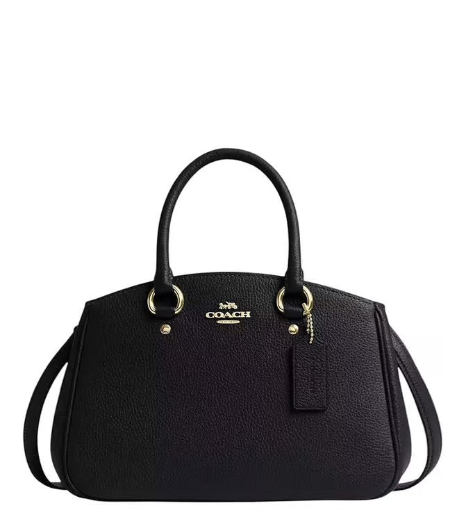Coach Mini Sage Carryall Black Pebbled Leather