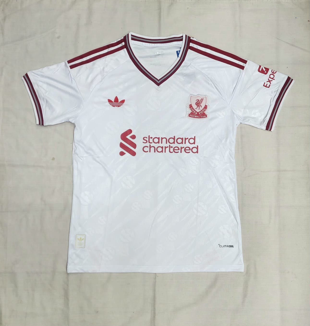 Liverpool FC Adidas Away Jersey – White | Standard Chartered Edition