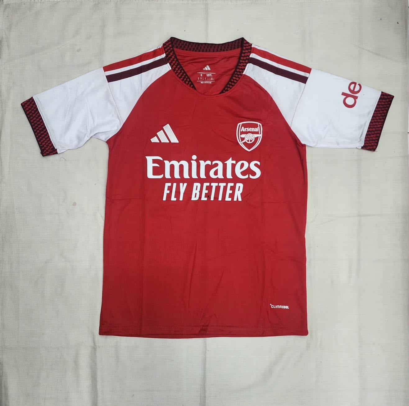 Arsenal FC Adidas Home Jersey – Red & White Raglan | Emirates Fly Better Edition