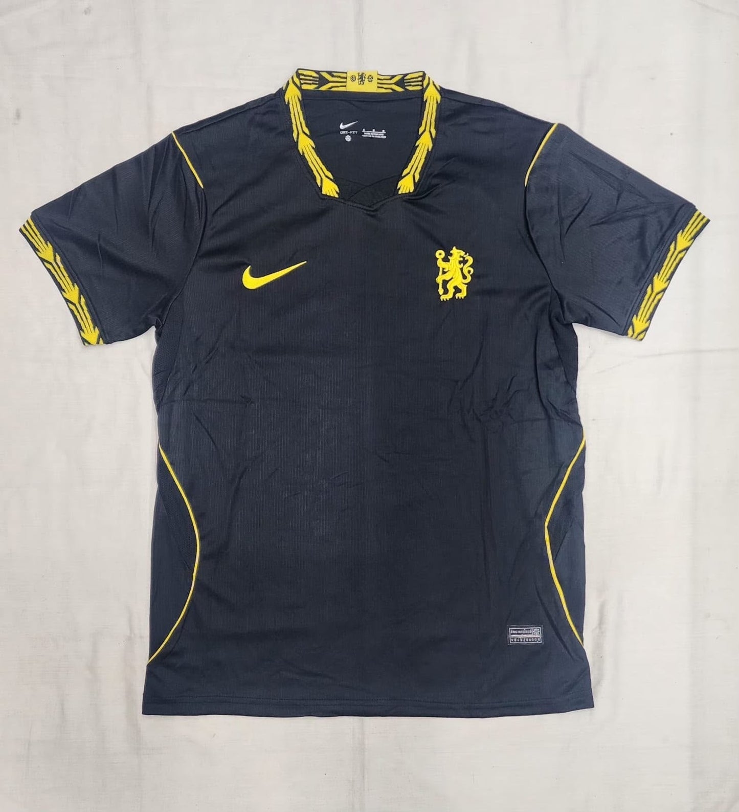 Chelsea FC Nike Special Edition Jersey – Black | Yellow Wheat Laurel Collar | No Sponsor