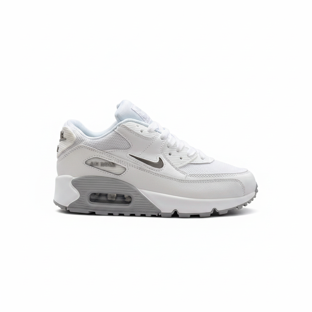 Nike Air Max 90 'Triple White / Wolf Grey Jewel'