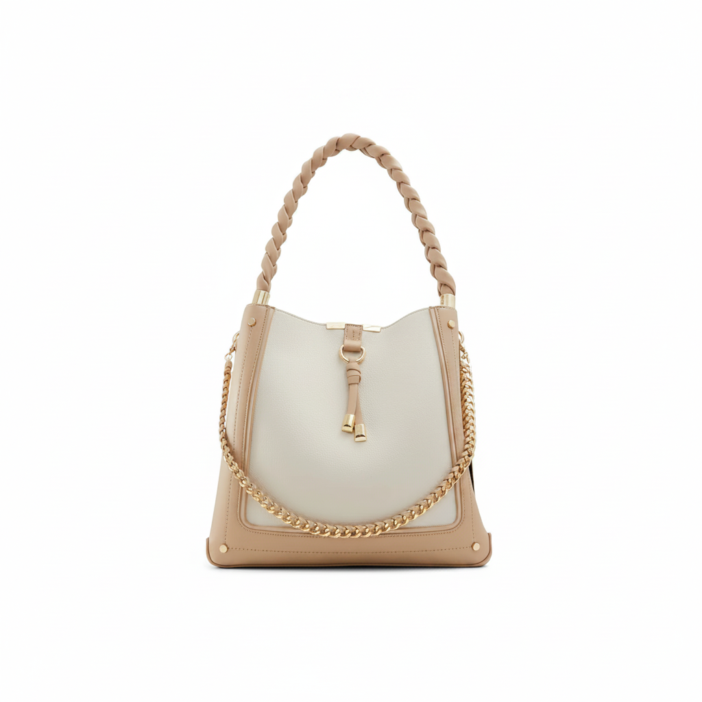 Aldo Miraa Shoulder Bag "Cream / Taupe / Gold"