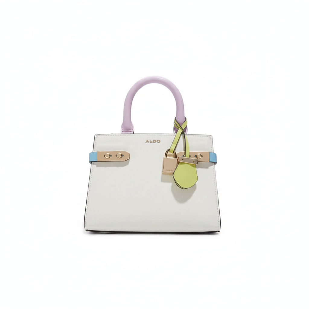 Aldo Naomie Mini Satchel "White / Pastel Multi / Gold"