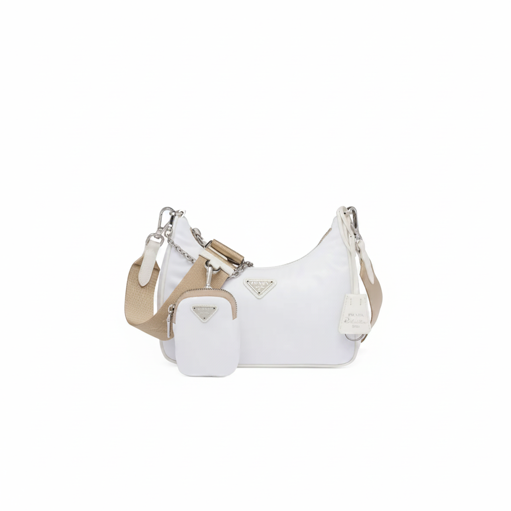 Prada Re-Edition 2005 Re-Nylon "White / Silver"
