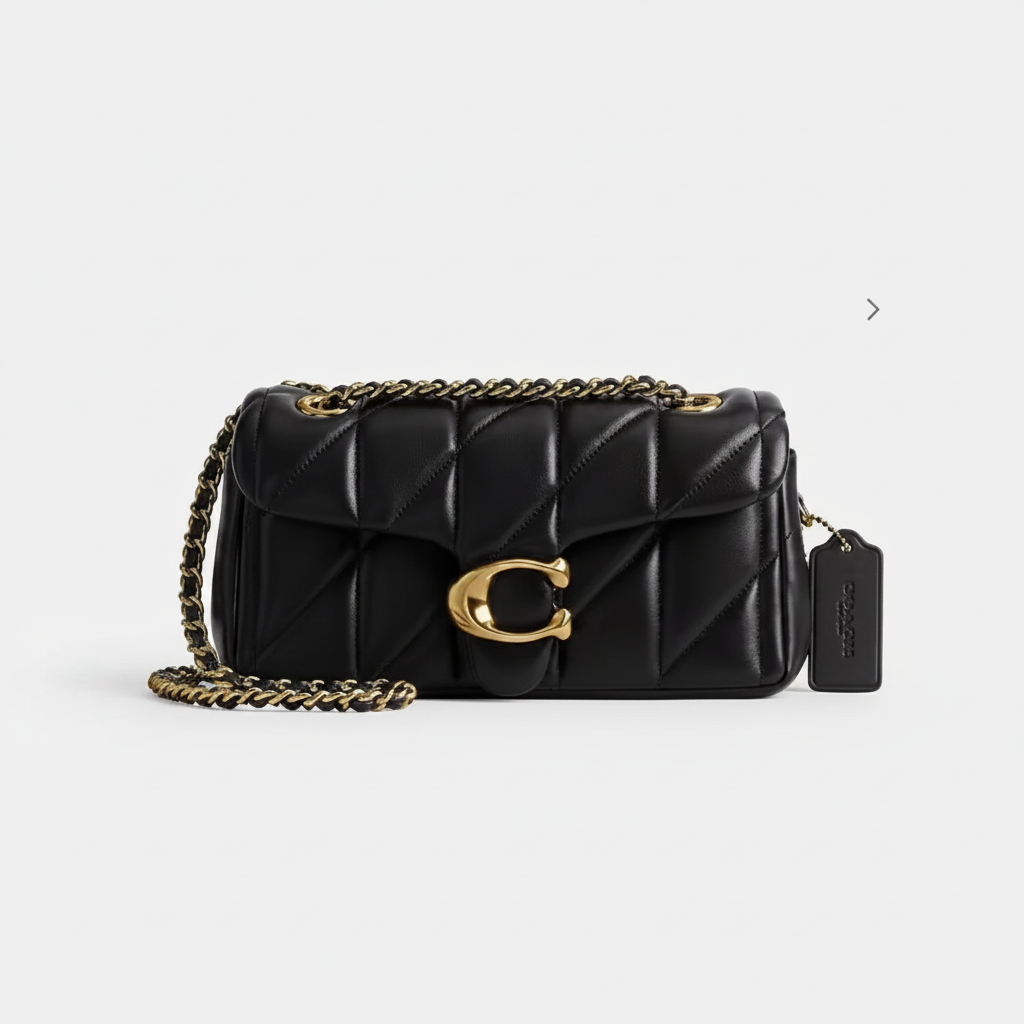 Coach Tabby Shoulder Bag 26 Quilted "Black / Gold"
