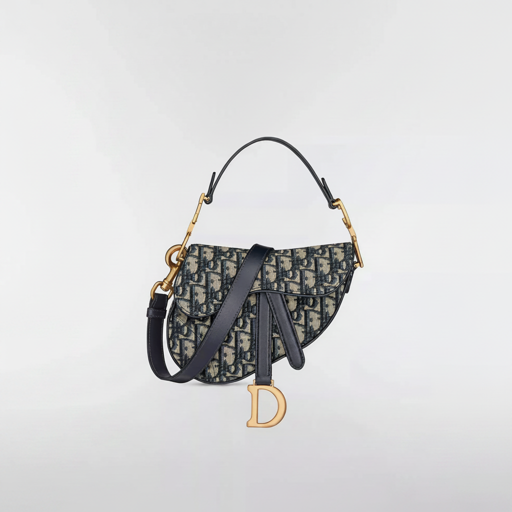 Dior Saddle Bag "Blue Dior Oblique Jacquard / Navy / Gold"