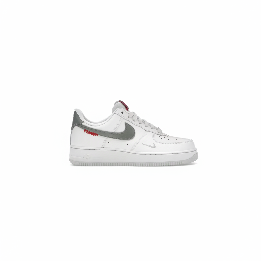 Nike Air Force 1 Low 'White / Silver Sage / Team Red'