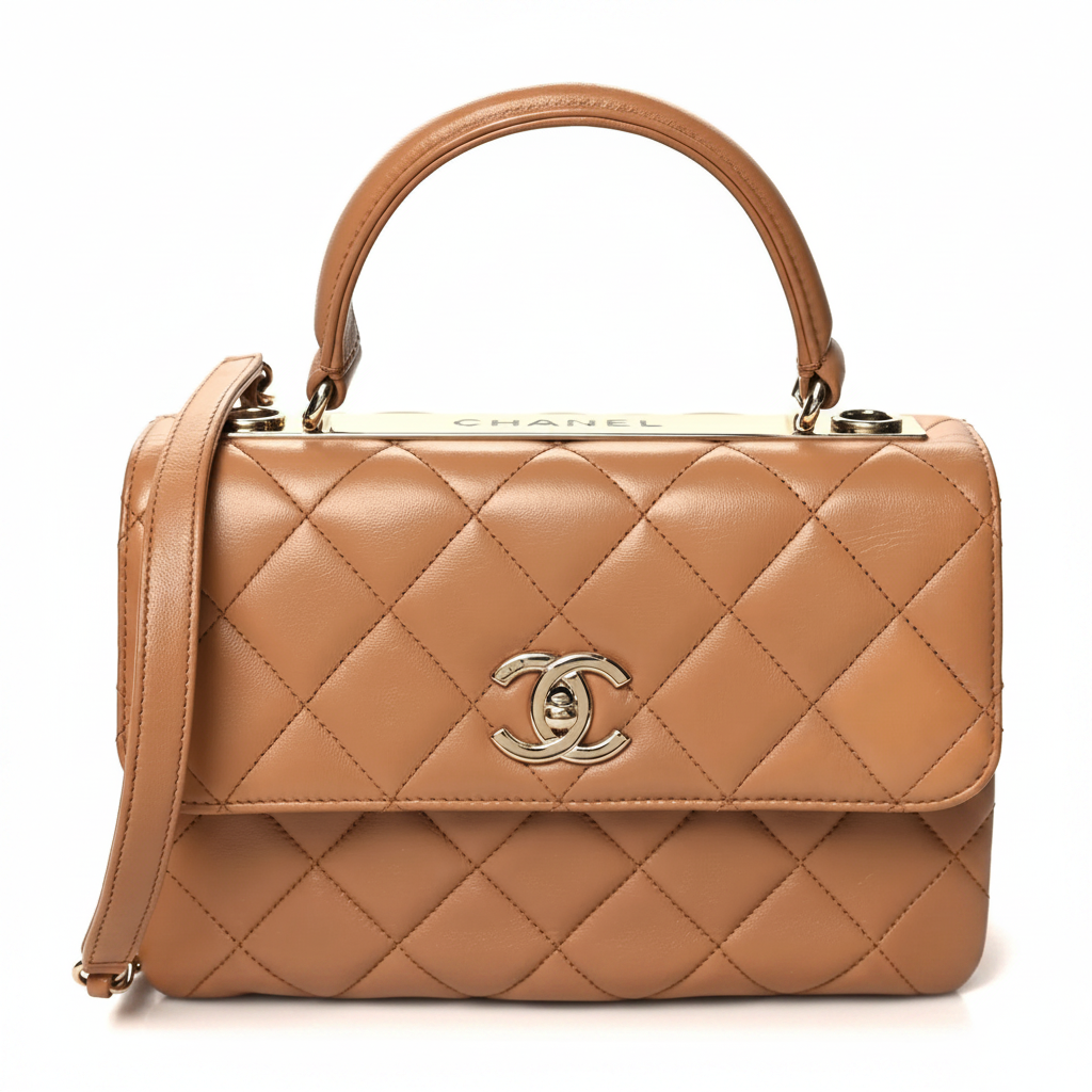 Chanel Trendy CC Small Top Handle "Caramel / Lambskin / Gold"