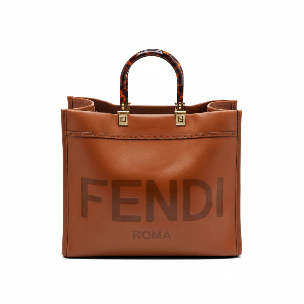 Fendi Sunshine Medium Tote – Cognac Leather
