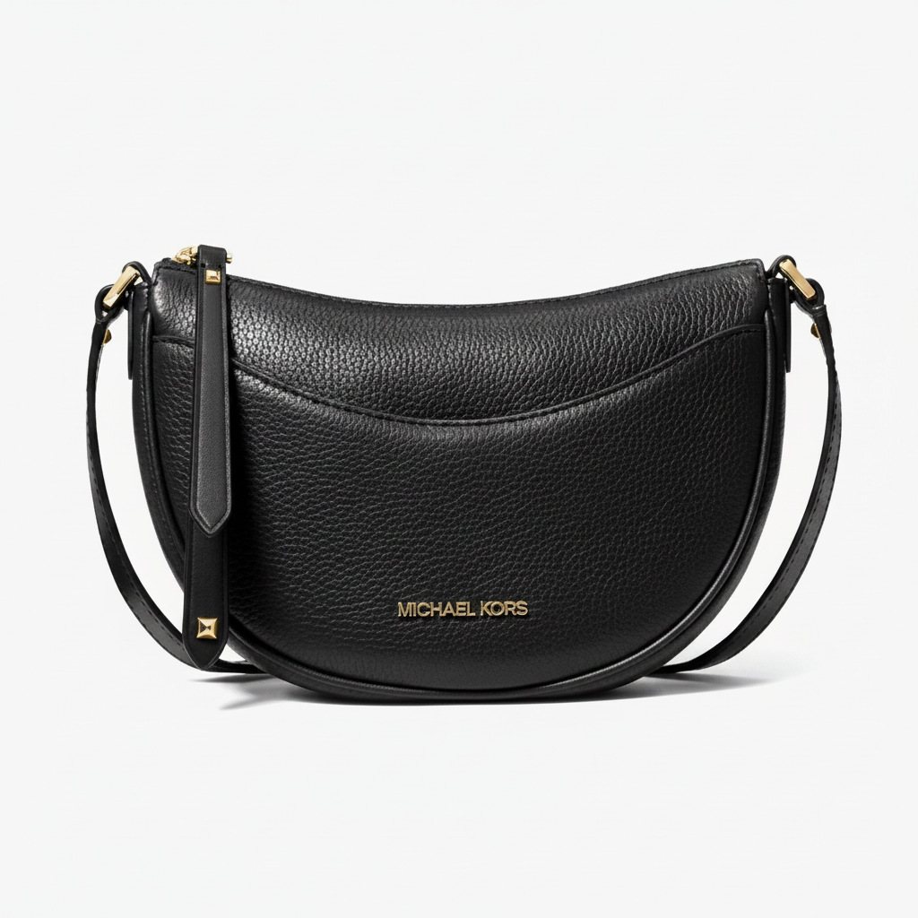 Michael Kors Dover Medium Crossbody "Black / Gold" |