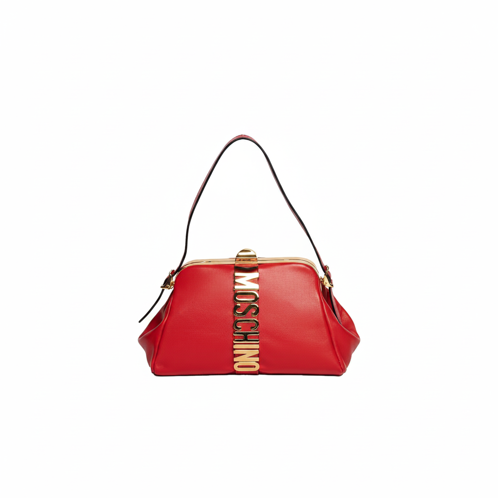 Moschino Lettering Shoulder Bag – Red