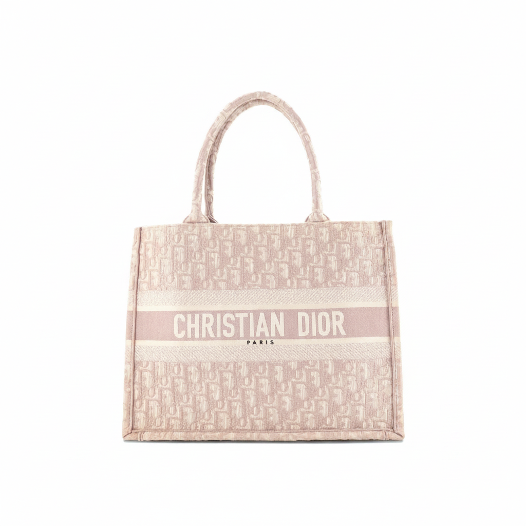 Dior Book Tote Medium "Rose Des Vents / Dior Oblique Embroidery"