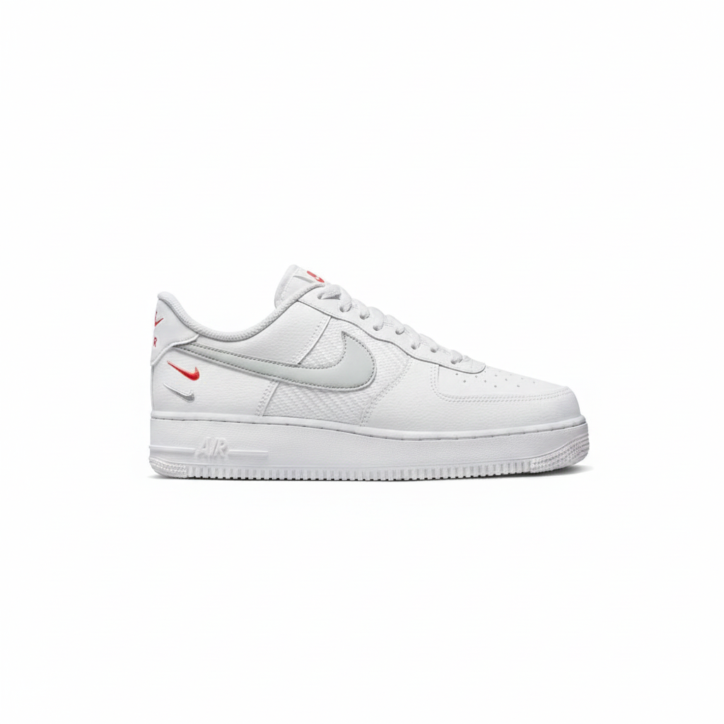 Nike Air Force 1 Low '07 LV8 'White / Wolf Grey / University Red'