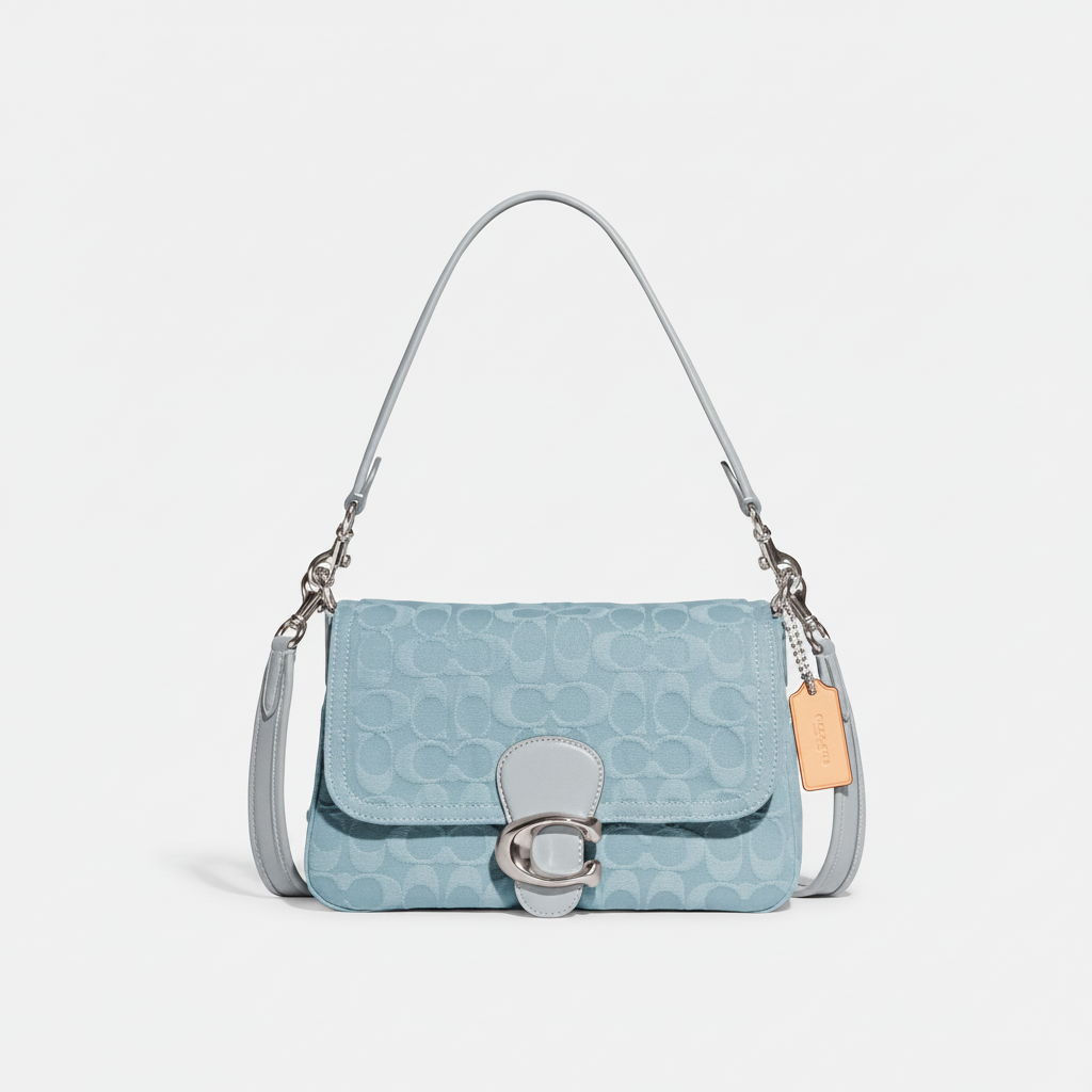 Coach Soft Tabby Shoulder Bag – Light Blue Quilted Leather