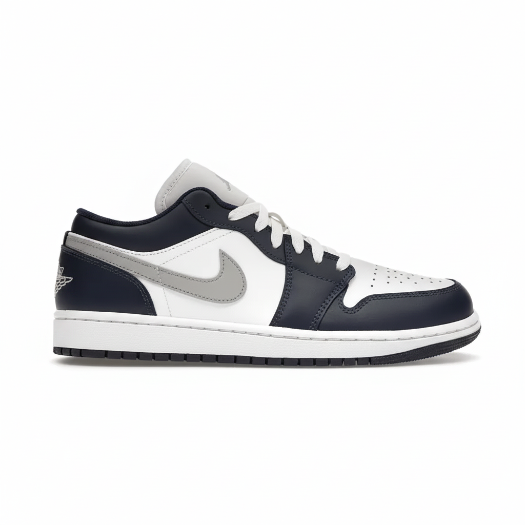 Air Jordan 1 Low 'Georgetown' (White / Midnight Navy / Wolf Grey)