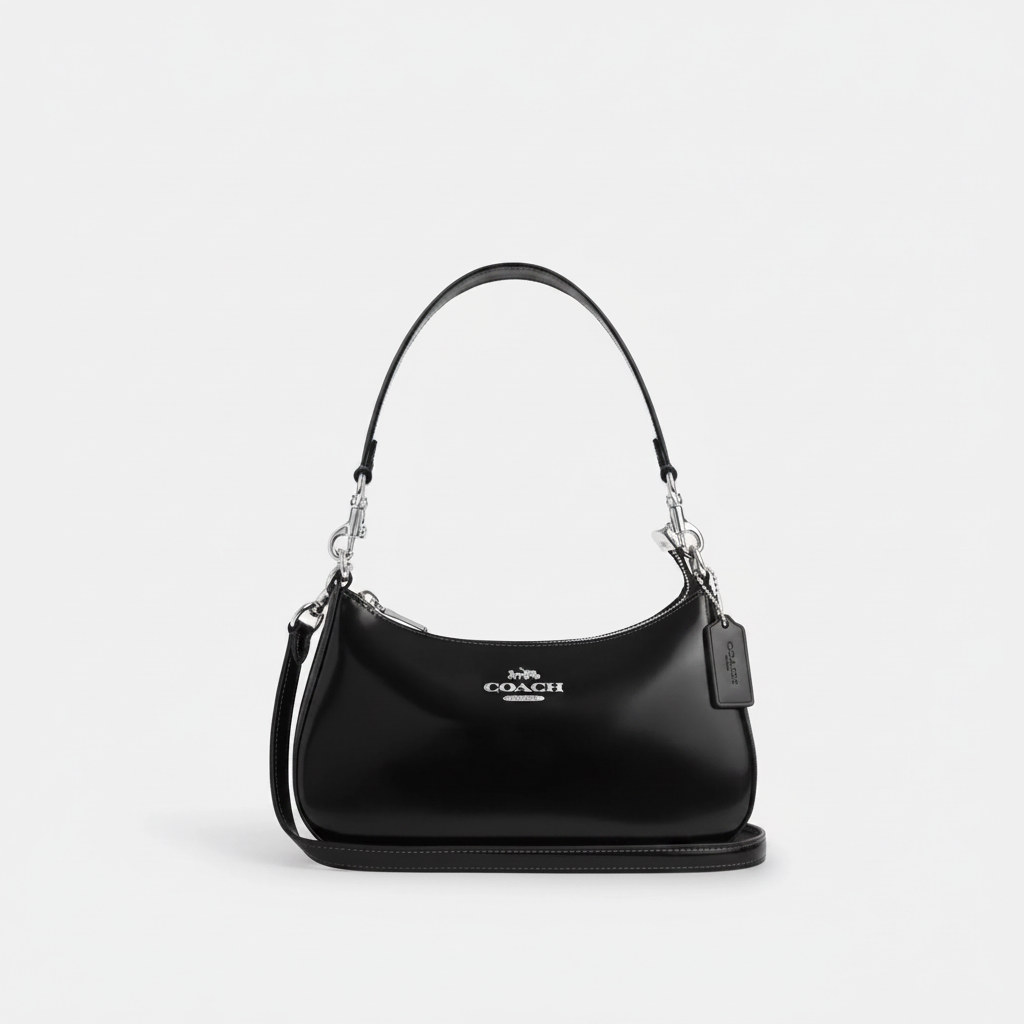 Coach Teri Shoulder Bag "Black / Silver"