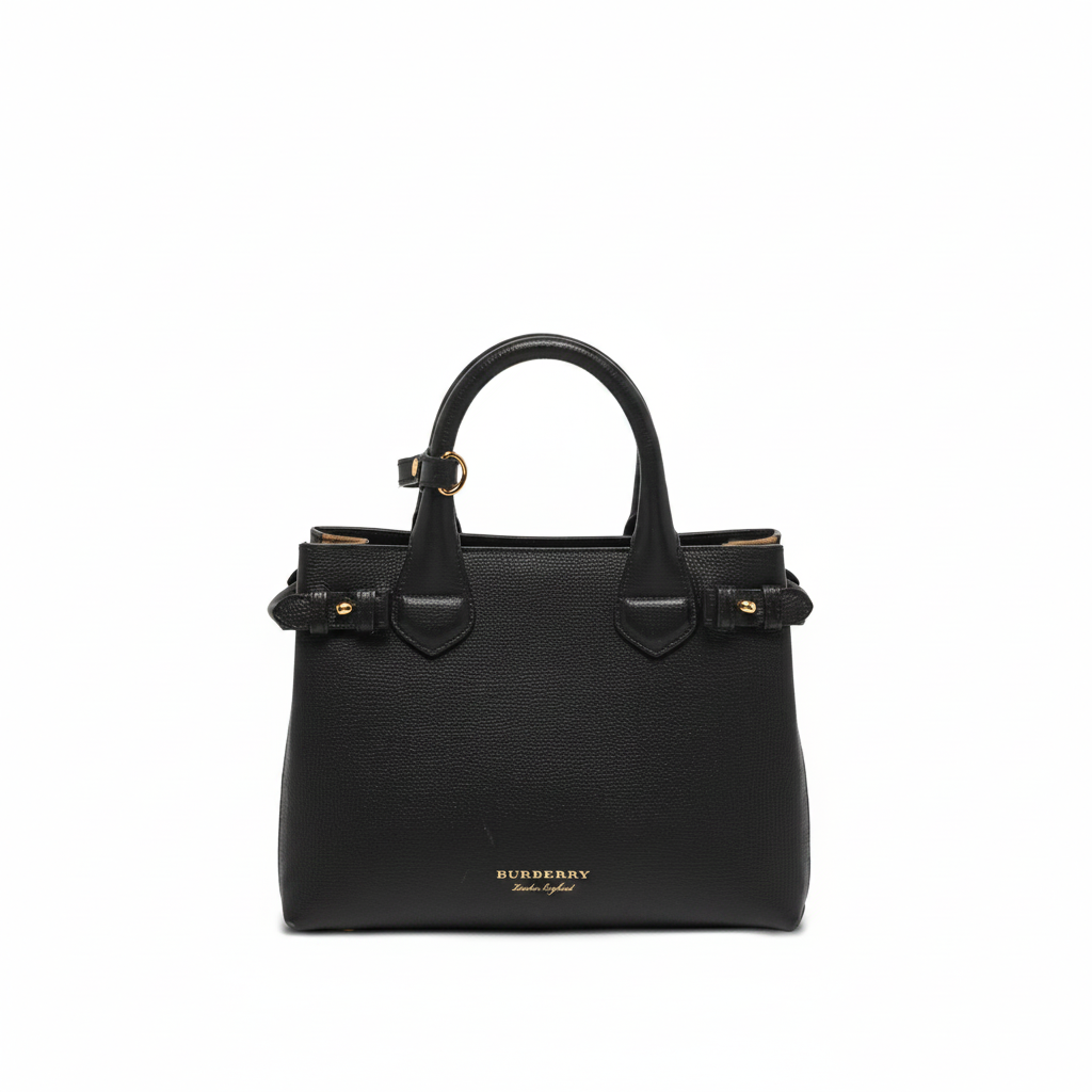 Burberry Banner Medium Tote "Black / Gold"