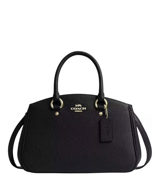 Coach Mini Sage Carryall Black Pebbled Leather