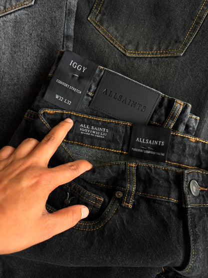 AllSaints Iggy Comfort Stretch Jean â€“ Washed Blackj