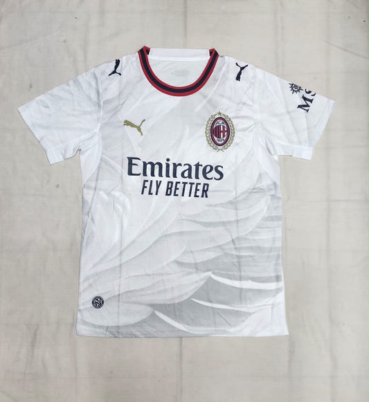 AC Milan Puma Away Jersey â€“ White | Emirates Fly Better Wave Texture Edition