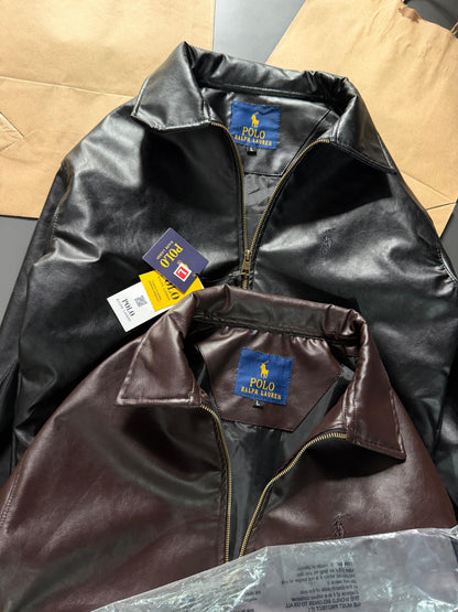 Polo Ralph Lauren Men's Faux Leather Bomber Jacket