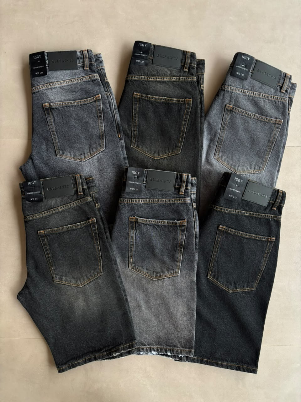 AllSaints Iggy Comfort Stretch Jean â€“ Washed Blackj