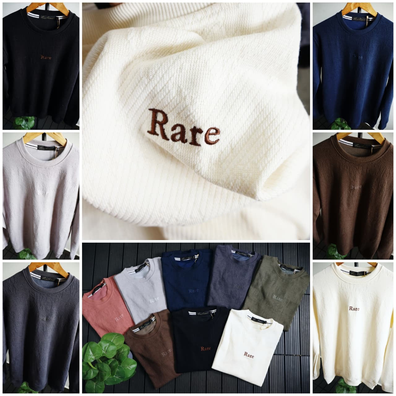 Rare Rabbit Embroidered Textured Knit Sweatshirt