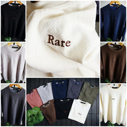 Rare Rabbit Embroidered Textured Knit Sweatshirt