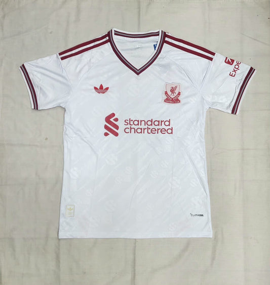 Liverpool FC Adidas Away Jersey â€“ White | Standard Chartered Edition