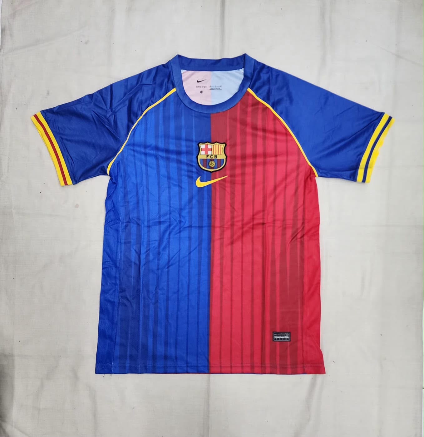 FC Barcelona Nike Special Edition Jersey â€“ Red & Blue Split | No Sponsor Retro