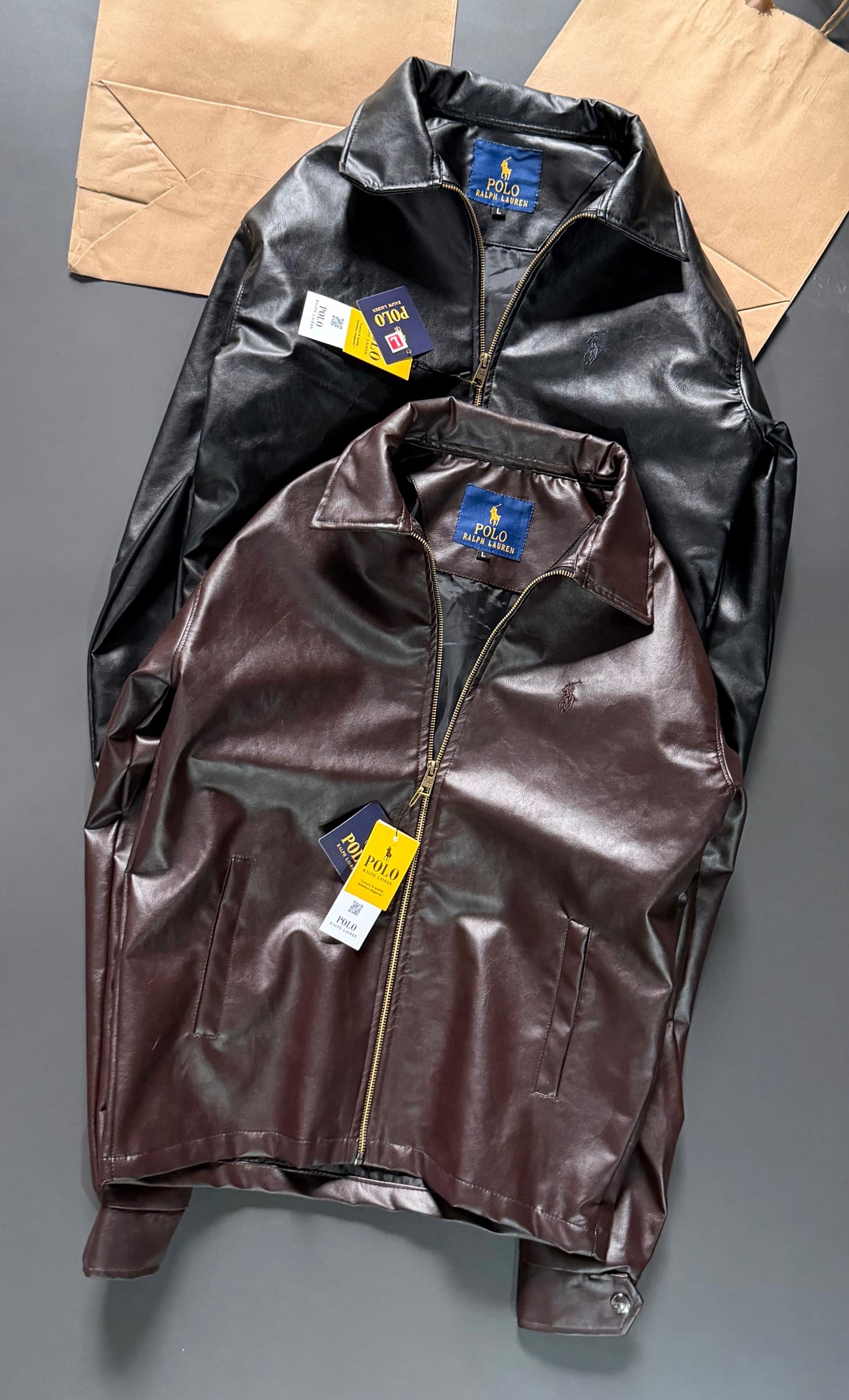 Polo Ralph Lauren Men's Faux Leather Bomber Jacket