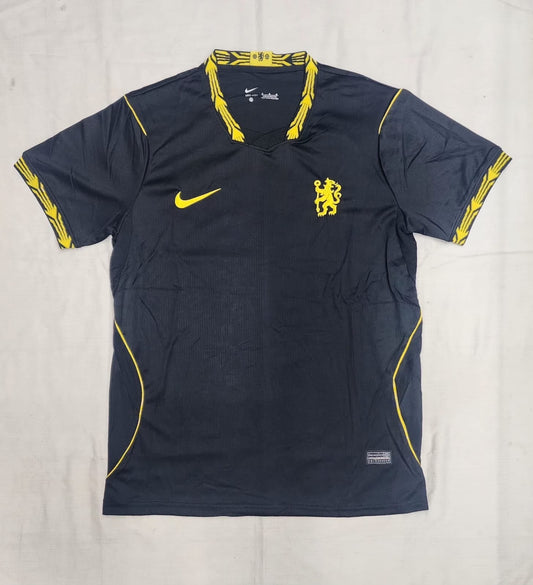 Chelsea FC Nike Special Edition Jersey – Black | Yellow Wheat Laurel Collar | No Sponsor