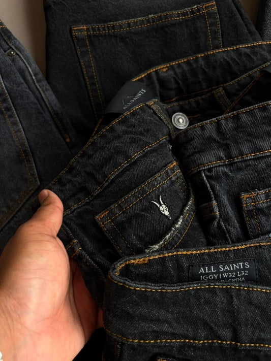 AllSaints Iggy Comfort Stretch Jean â€“ Washed Blackj