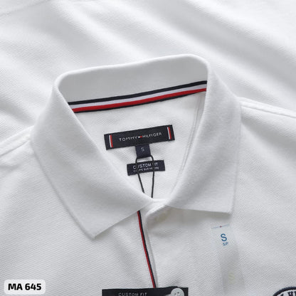 Tommy Hilfiger Men's TH Monogram Crest Custom Fit Polo Shirt