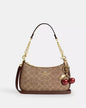 Coach Teri Shoulder Bag in Signature Canvas with Cherry Charm