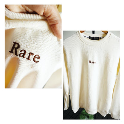 Rare Rabbit Embroidered Textured Knit Sweatshirt