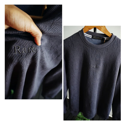 Rare Rabbit Embroidered Textured Knit Sweatshirt