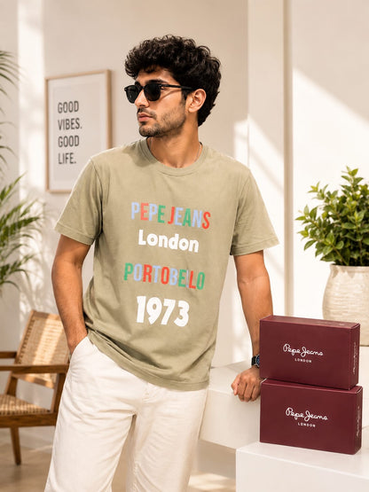 Pepe Jeans London Men's Graphic Printed T-Shirt