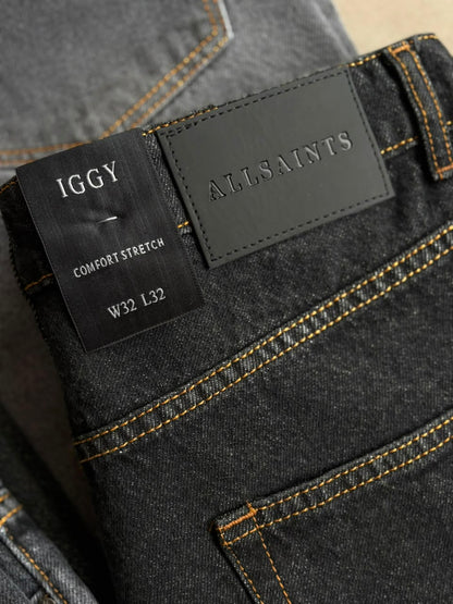 AllSaints Iggy Comfort Stretch Jean â€“ Washed Blackj