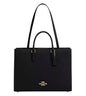 Coach Zoe Large Tote Black Pebbled Leather