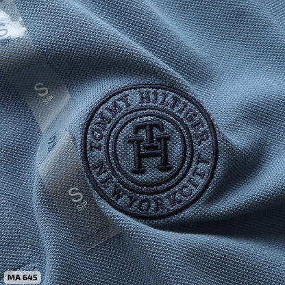 Tommy Hilfiger Men's TH Monogram Crest Custom Fit Polo Shirt