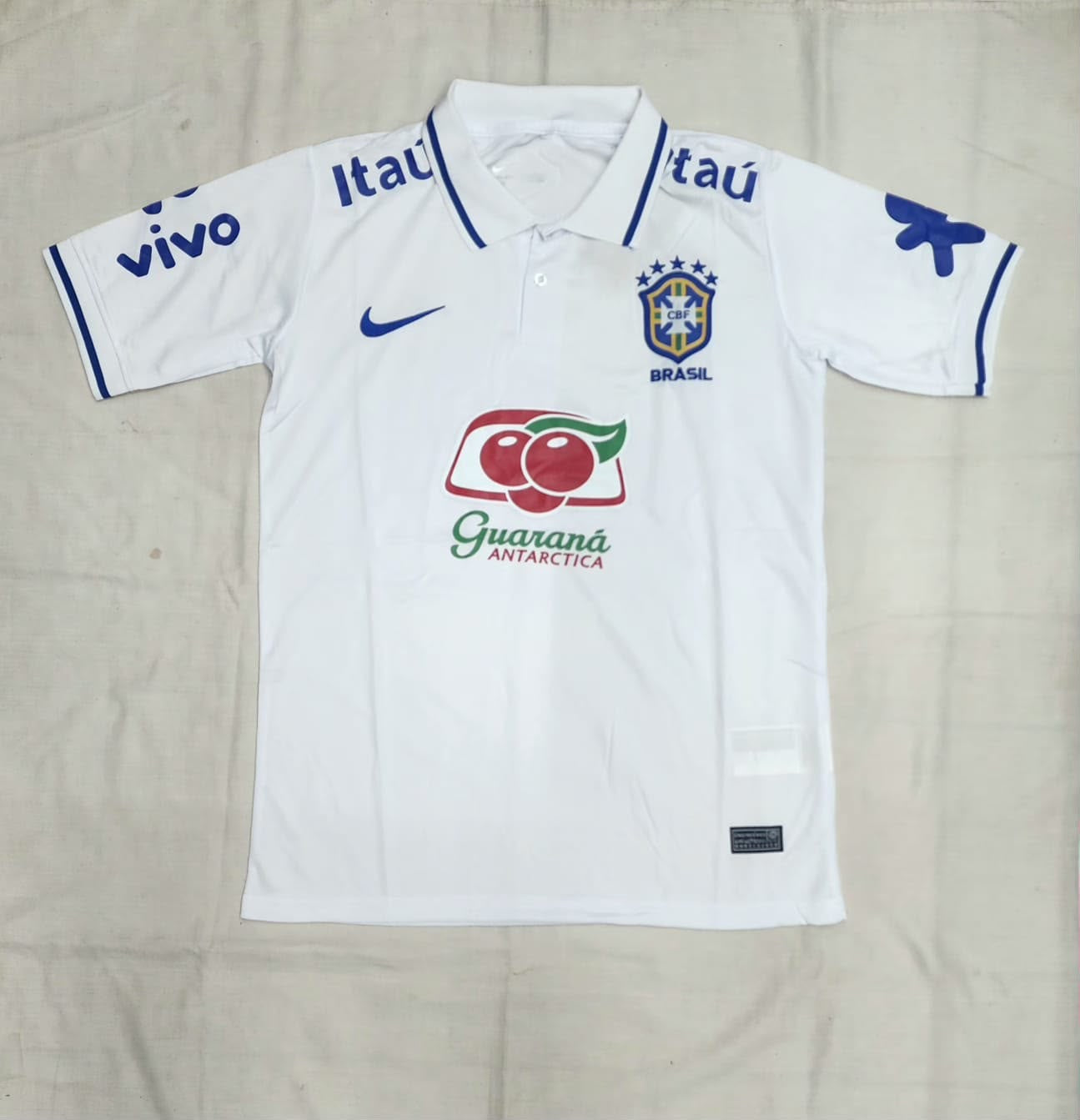 Nike Brazil CBF Training Polo Jersey â€“ White | GuaranÃ¡ Antarctica Edition