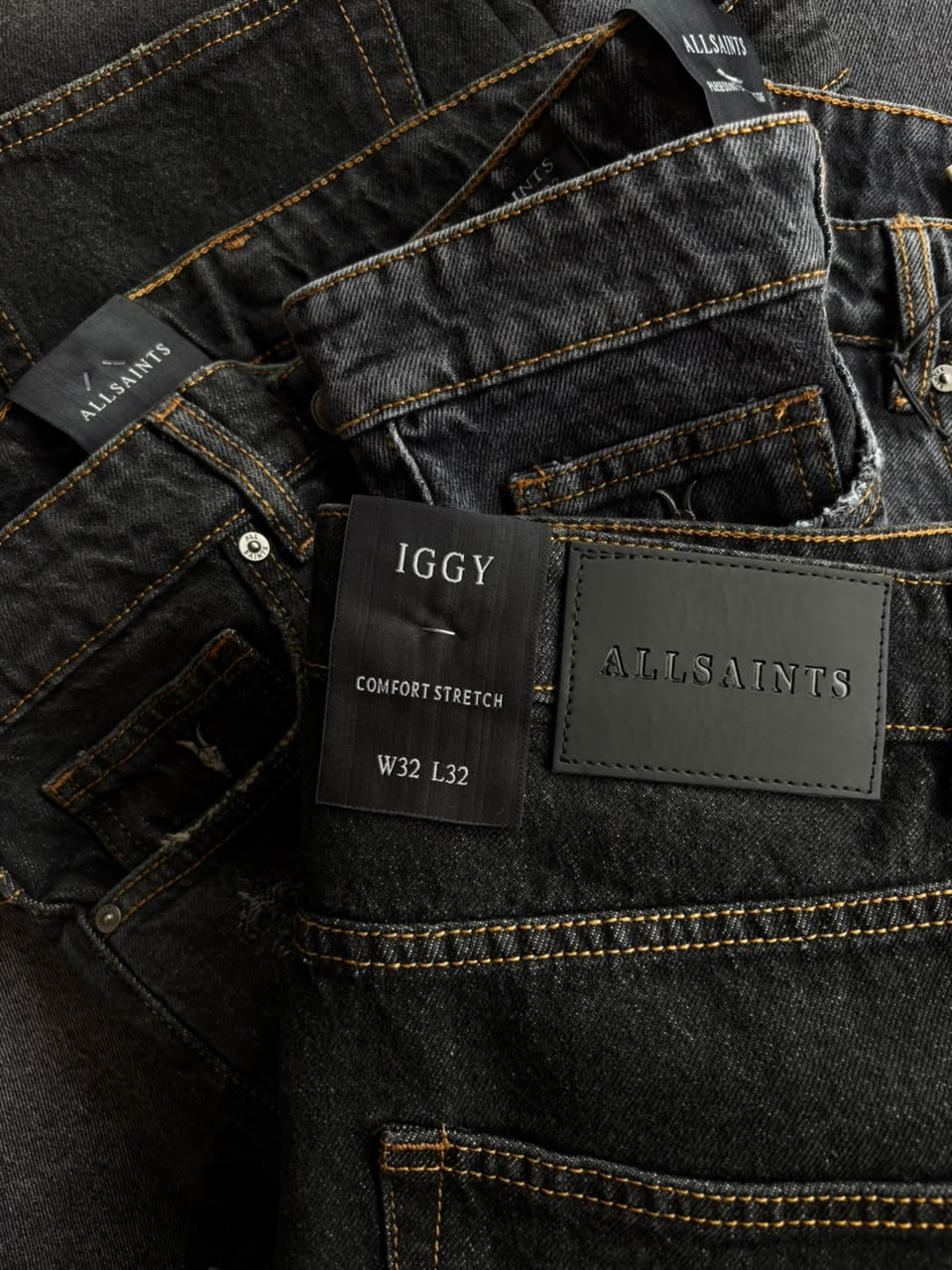AllSaints Iggy Comfort Stretch Jean â€“ Washed Blackj