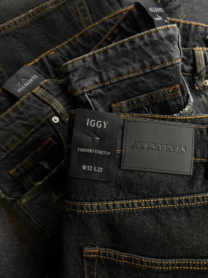 AllSaints Iggy Comfort Stretch Jean â€“ Washed Blackj