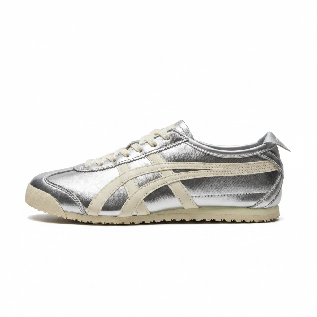 Onitsuka Tiger Mexico 66 Silver Cream - Side View