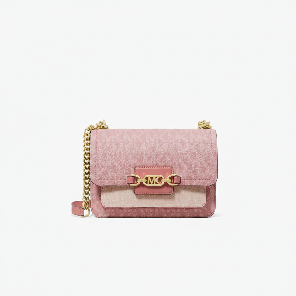 Michael Kors Heather Medium Shoulder Bag "Rose / Pink / Gold"