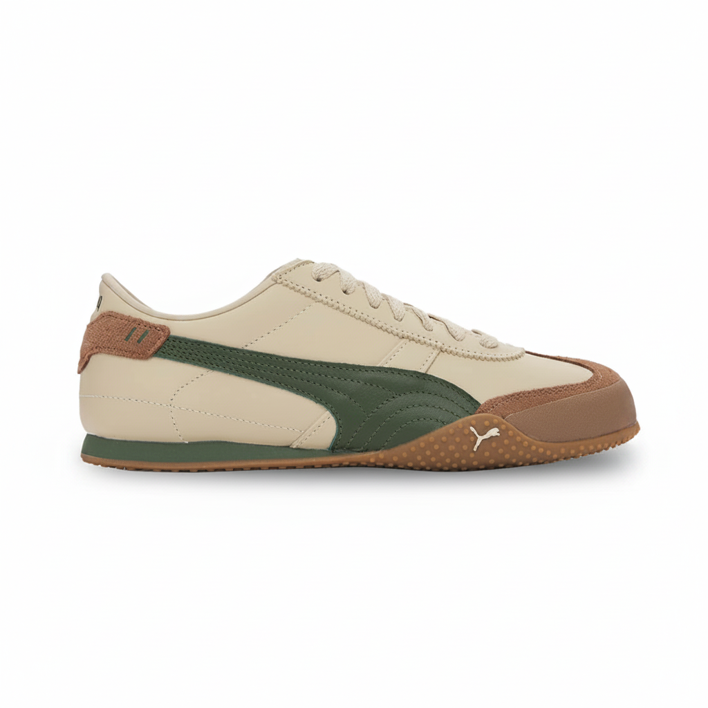 Puma Clyde "Cream / Dark Green / Gum"