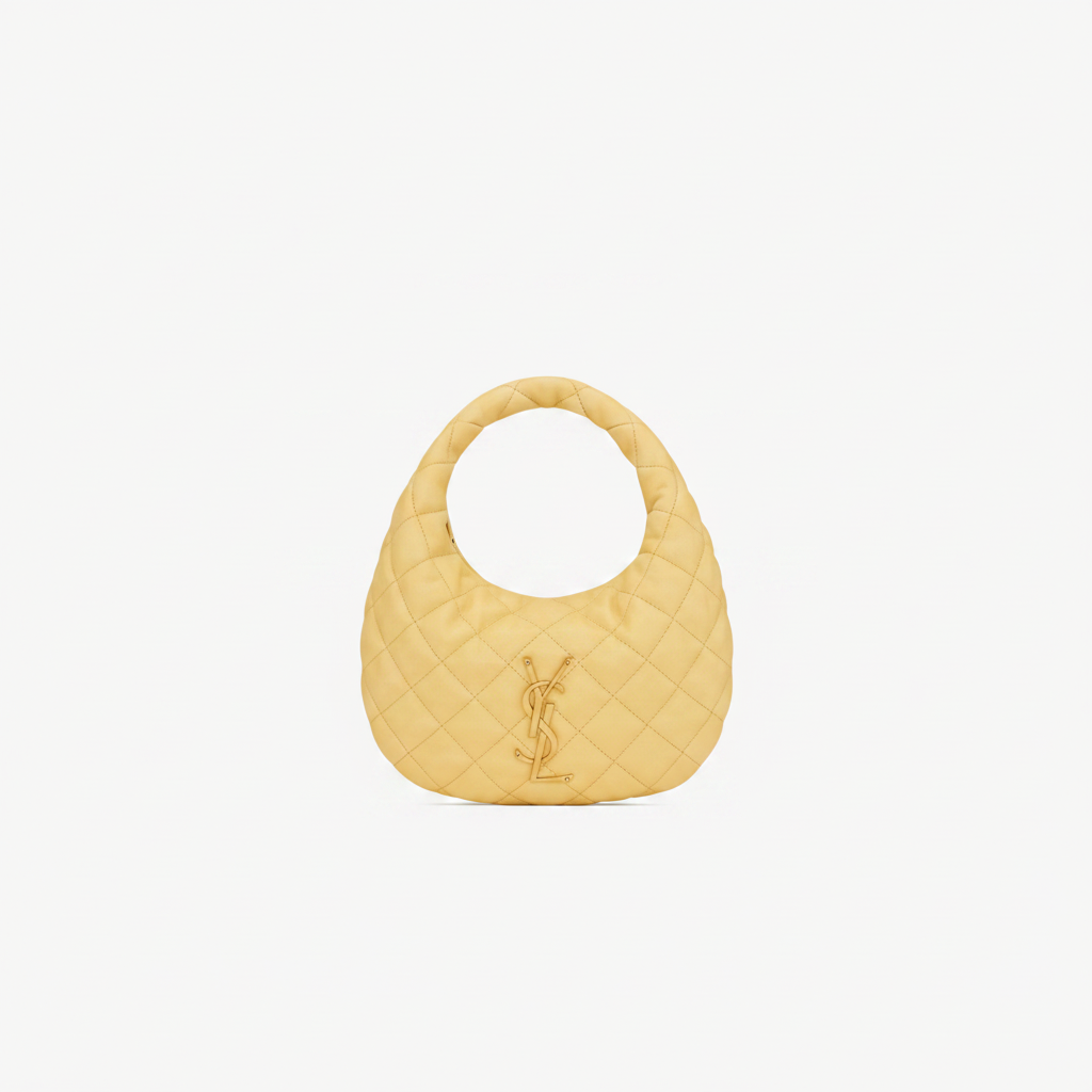 Saint Laurent Le Niouvi Quilted Hobo Bag – Yellow