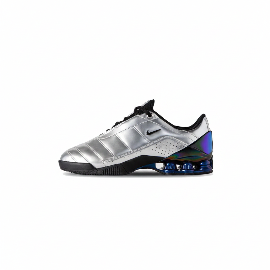 Nike Shox BB4 "Metallic Silver / Black / Blue"