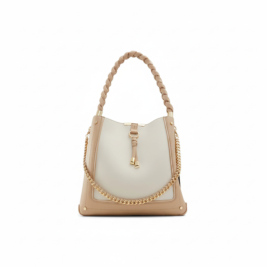 Aldo Miraa Shoulder Bag "Cream / Taupe / Gold"